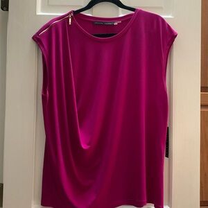 NWT Fuschia blouse short sleeve